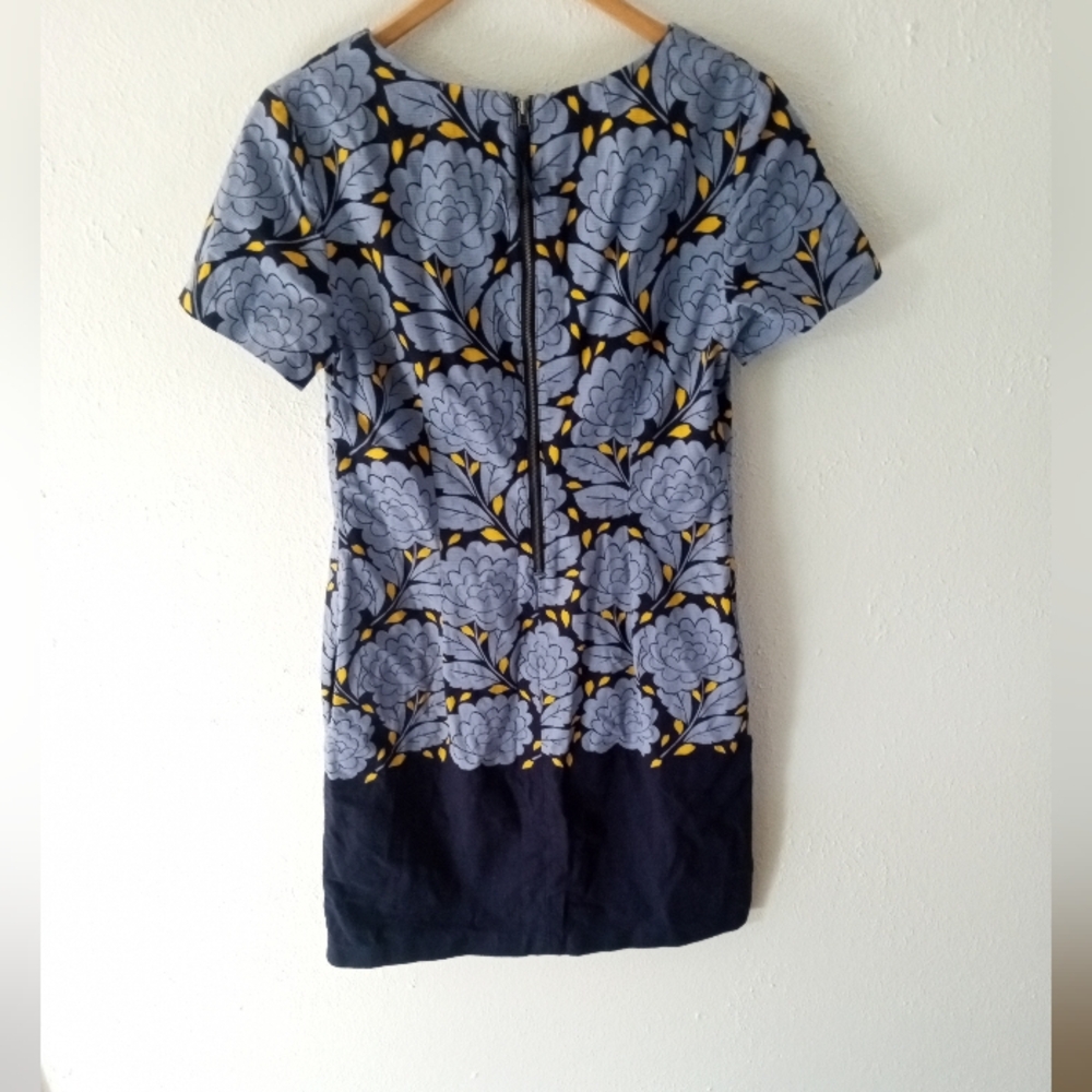 BODEN Afia Floral Blue & Yellow Shift W/Pockets | 6 - Picture 7 of 9